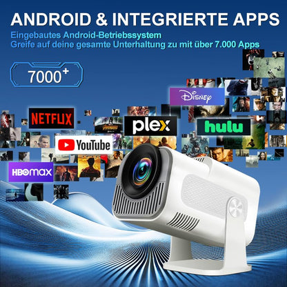 Smart Mini Beamer 4K Full HD Android Projektor – Weiss