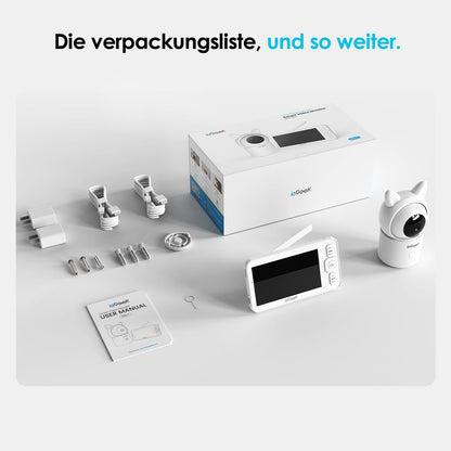 ieGeek Babyphone mit Kamera 1080P, 5 Zoll WLAN Video-Babyfon SC2