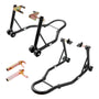 VEVOR Motorrad Montageständer Set Hinterrad U-Typ + L-Typ 0,39 t aus Stahl mit vier Laufrollen