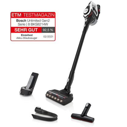 Bosch Unlimited Gen2 Serie 8 BKS8214W Akku-Staubsauger – weiss