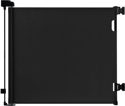 derimkcoa Treppenschutzgitter ausziehbar 0–140 cm, schwarz, Netzgitter ohne Bodenschiene