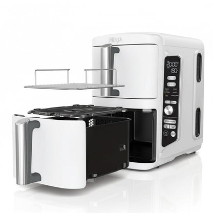 Ninja SL400EUWH Doppel XL Doppel-Heissluftfritteuse – Weiss