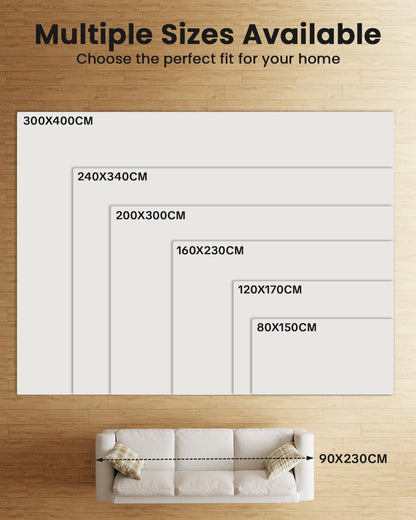 HOMFINE Vintage Kurzflor waschbarer Teppich - grün 160x230 cm