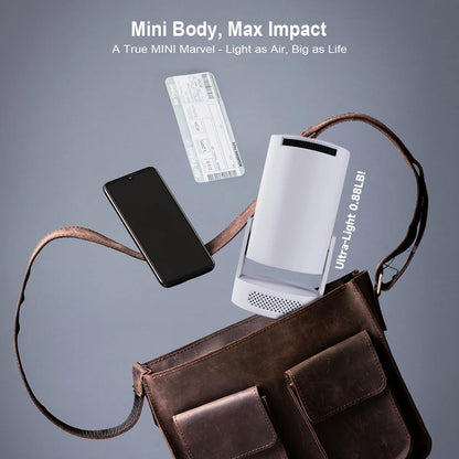 SmartView 4K FHD Mini Beamer Tragbarer Projektor - 180° Drehbar