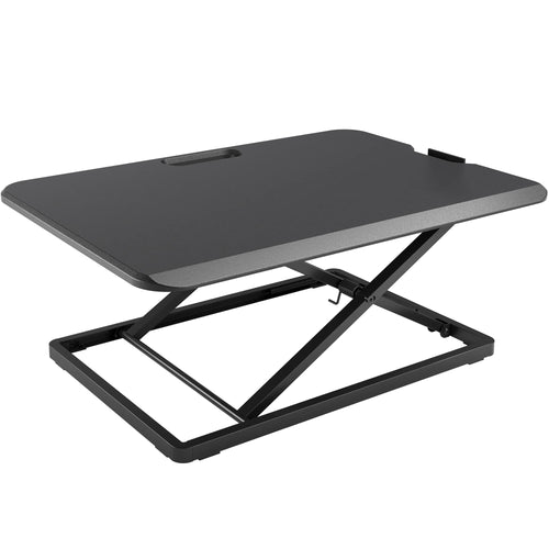 BONTEC Steh-Sitz Schreibtisch höhenverstellbar - 67x47cm, rechteckig, ermöglicht ergonomischen Haltungswechsel beim Arbeiten.