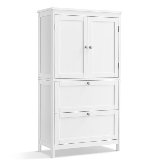VASAGLE Badschrank mit Schubladen BBC551P31 – klassikweiss