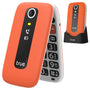 TRUE S70 Seniorenhandy, Klapphandy mit Sturzerkennung und SOS-Taste in Orange mit grossen Tasten