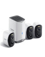 Baseus Security N1 Überwachungskamera Aussen Kabellos 3-Cam Kit 2K, drei wetterfeste Aussenkameras mit HomeStation