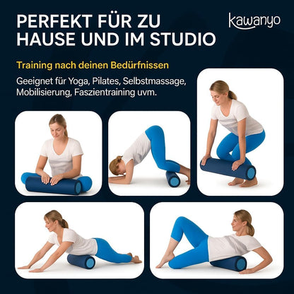 Kawanyo Pilates Rolle aus Hartschaum, 90 cm, für Yoga & Fitness