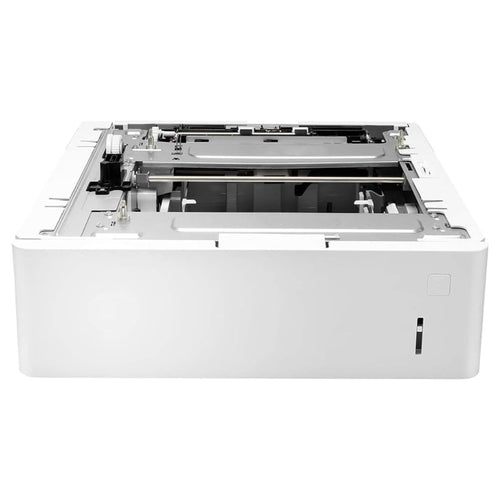 HP LaserJet Zusätzliche Papierzufuhr - 550-Blatt. Graues, rechteckiges Modul zur Erweiterung der Papierkapazität von Laserdruckern.
