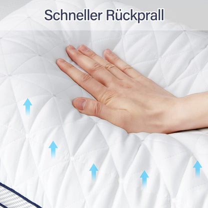 BedStory Kopfkissen 80x80 - 2er Set höhenverstellbar