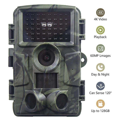 LMHOME Wildkamera 60MP 4K Video Bewegungsmelder Nachtsicht IP66