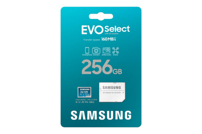 Samsung EVO Select 2024 microSD-Karte 256 GB mit SD-Adapter