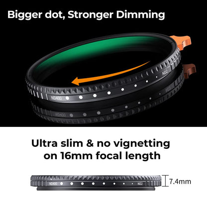 K&F CONCEPT Nano-X Variabler ND Graufilter ND2-400 – 67mm