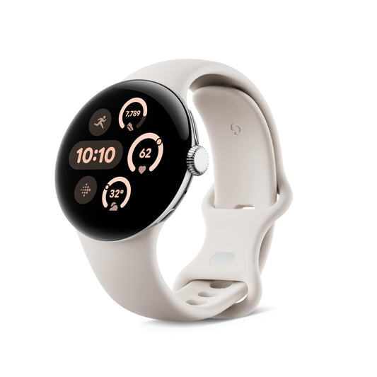 Google Pixel Watch 3 Smartwatch 41mm Silber Porcelain LTE