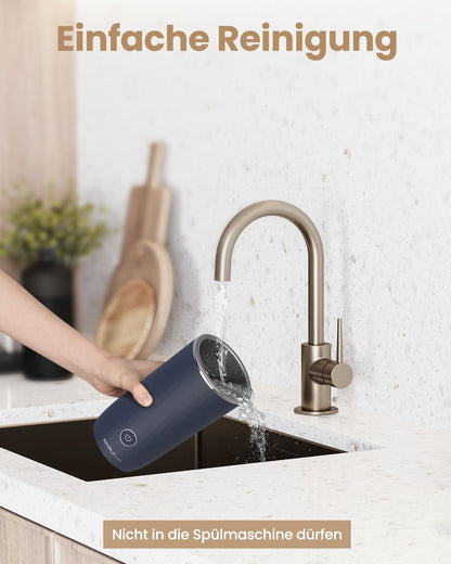 SIMPLETASTE Milchaufschäumer elektrisch 4-in-1, 500 W, Dunkelblau