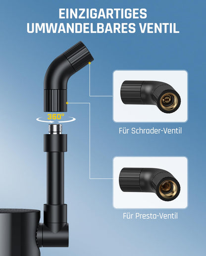 Fanttik X9 Ace Mini Fahrradpumpe Akku Kompressor 10,3 Bar