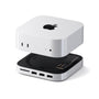 SATECHI Mac mini M4 Hub Stand NVMe SSD Dock - Silber. Silber, erweitert Konnektivität und NVMe-Speicher für Mac mini M4.