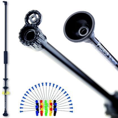 PREDATOR Präzisions-Blasrohr 36 Zoll .40 Caliber mit 50 Darts – Aluminiumrohr mit Rohr-Magazin