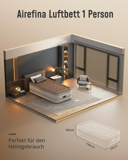 Airefina Luftbett selbstaufblasend 1 Person – 190x99x40 cm