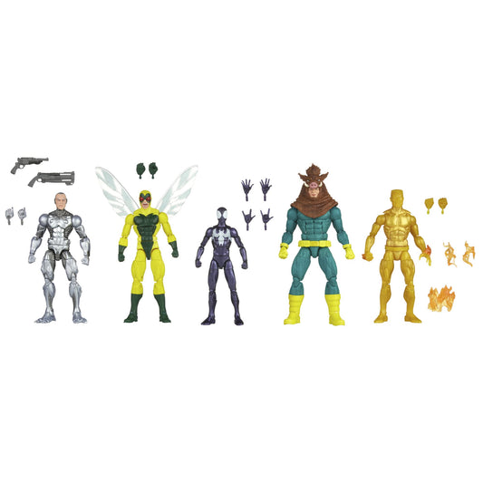 Marvel Legends Spider-Man 5er-Pack Action-Figuren - 15 cm. Fünf bewegliche Figuren in Rot-Blau für Spiel & Sammlung.