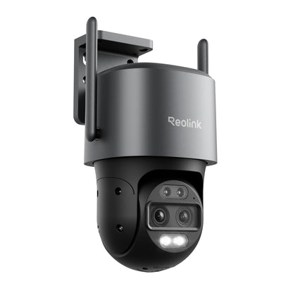 Reolink TrackMix WiFi 4K PTZ Überwachungskamera aussen, Grau mit Dual-Objektiv und integrierten Scheinwerfern
