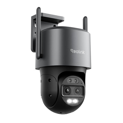 Reolink TrackMix WiFi 4K PTZ Überwachungskamera aussen, Grau mit Dual-Objektiv und integrierten Scheinwerfern