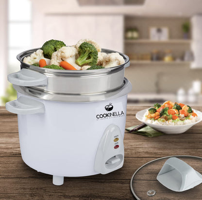 KeMar KRC-300 Reiskocher - 1.8L Weiss mit Dämpfeinsatz