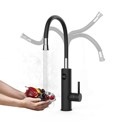 Elektrische Küchenarmatur Durchlauferhitzer – Sofort Heiss Schwarz