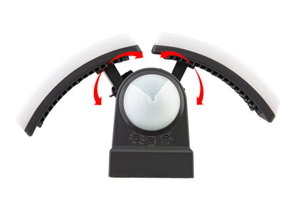 HUBER LED Strahler 2x20W mit 360° Bewegungsmelder Anthrazit