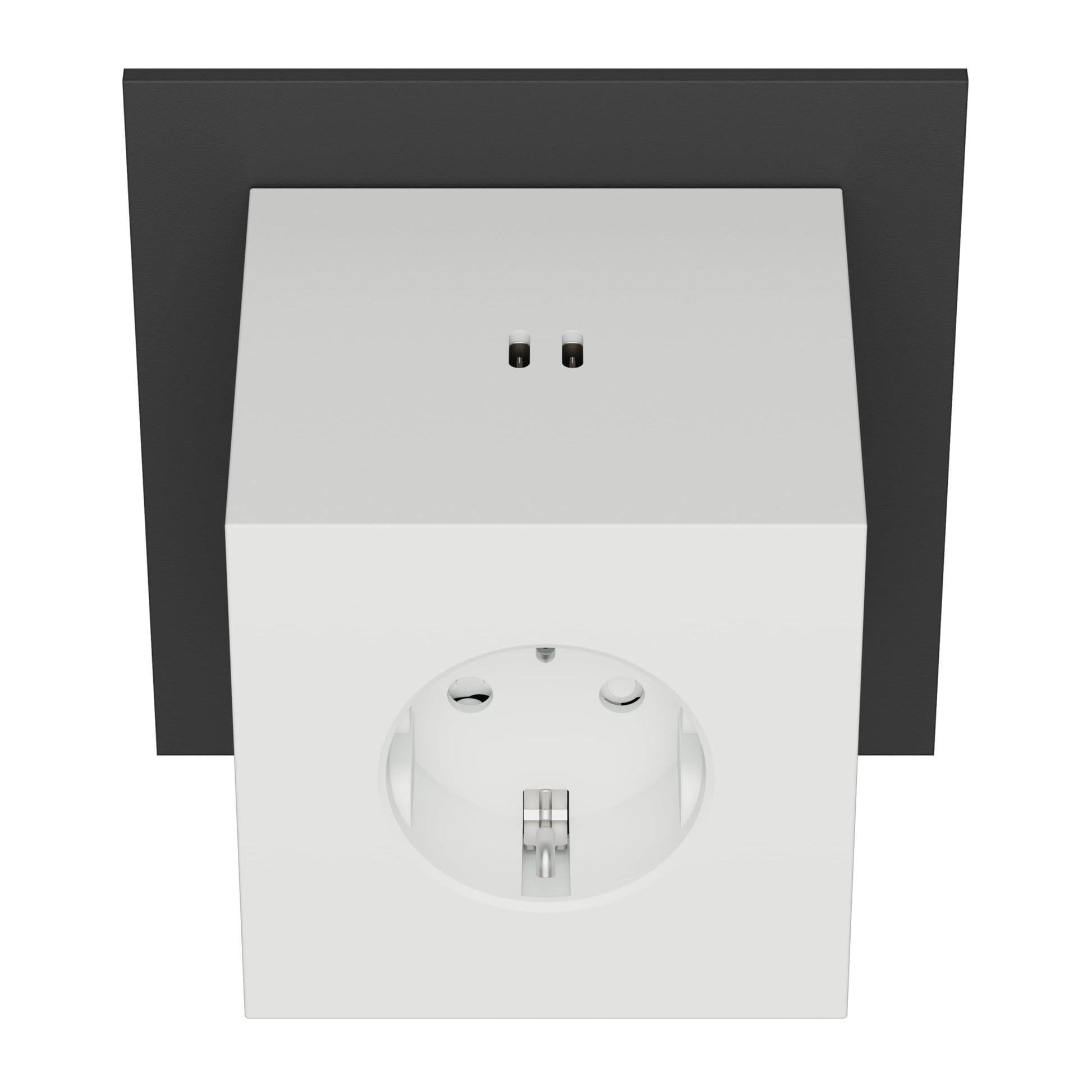 Avolt Square 2 Design Steckdosenwürfel USB-C - Weiss: Weisser, quadratischer Würfel mit USB-C Ports für die Stromversorgung.