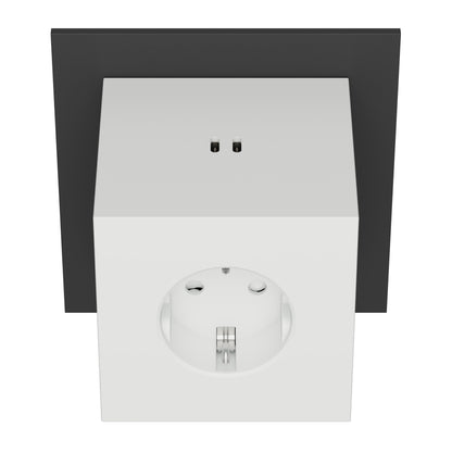 Avolt Square 2 Design Steckdosenwürfel USB-C - Weiss: Weisser, quadratischer Würfel mit USB-C Ports für die Stromversorgung.