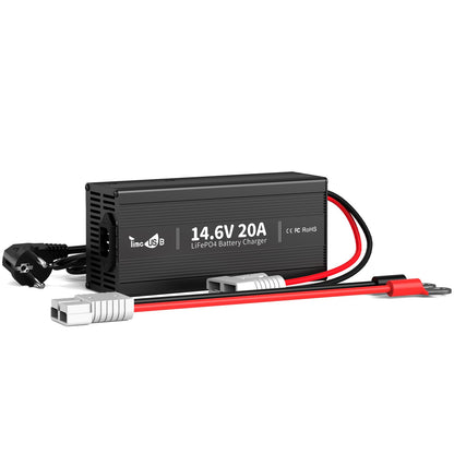 Timeusb LiFePO4 Ladegerät – 14.6V 20A für 12V LiFePO4 Akkus