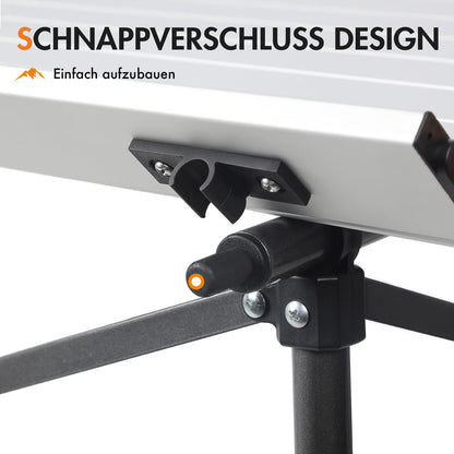 Portal Campingtisch klappbar mit Aluminium-Tischplatte, 70 x 70 cm