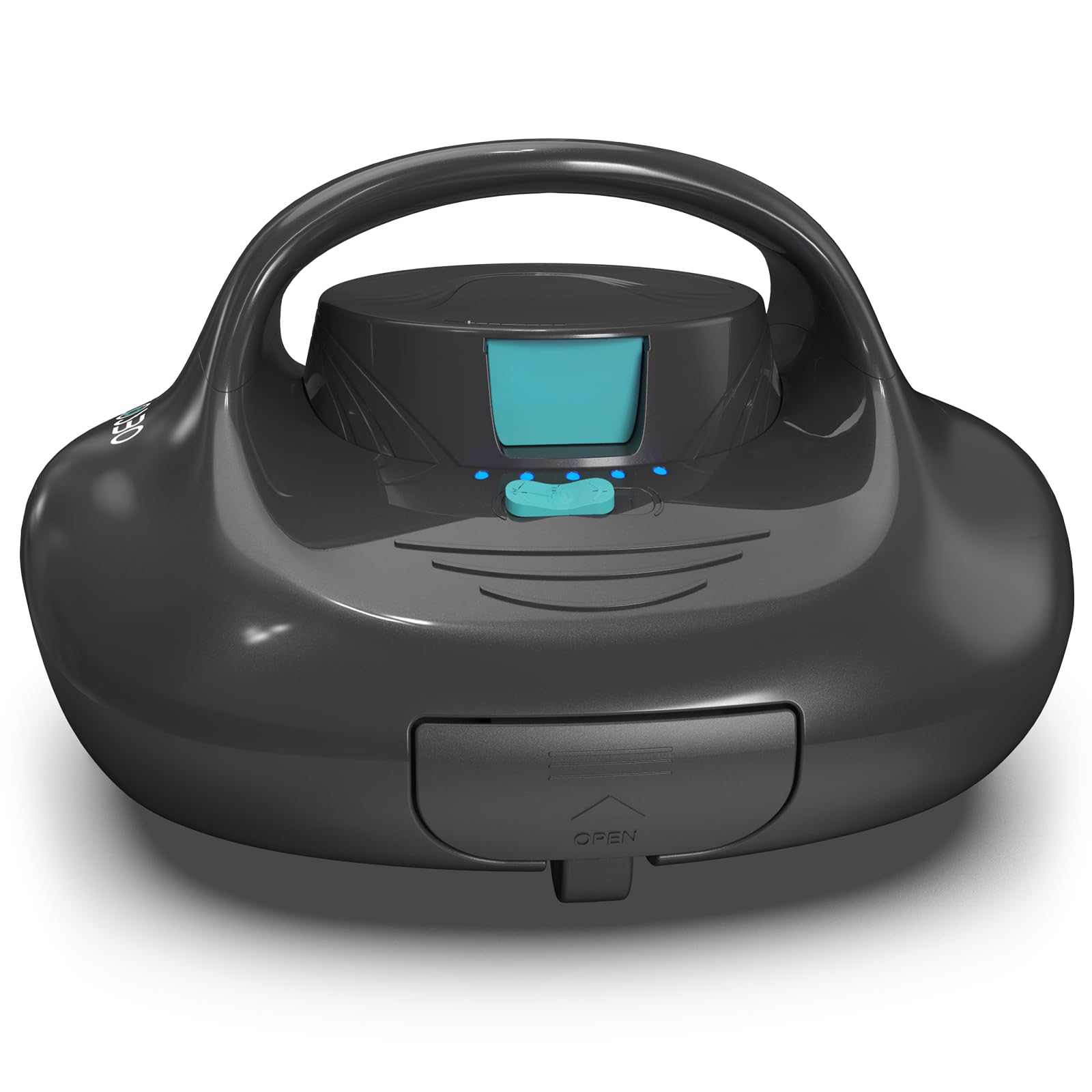 TALOSBO Pleco Se Akku Poolroboter, kompakt und blau. Reinigt vollautomatisch Flachboden-Pools bis 80m².