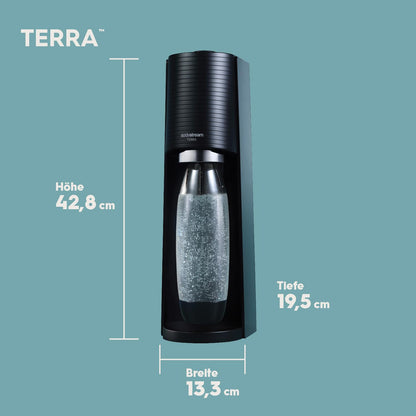 SodaStream TERRA Wassersprudler Quick-Connect Promopack - Schwarz