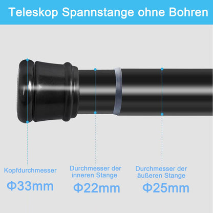 Aiitomg Duschvorhangstange Teleskopstange ohne Bohren, 190-360 cm