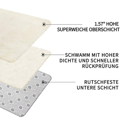 Sour Lemon Hochflor Teppich – Creme Wohnzimmer, 160x230 cm