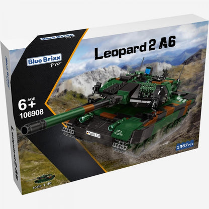 BlueBrixx Pro 106908 Kampfpanzer Leopard 2 A6 - Klemmbausteine