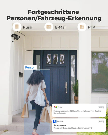 Reolink RLC-510A 5MP PoE Überwachungskamera Aussen - Schwarz