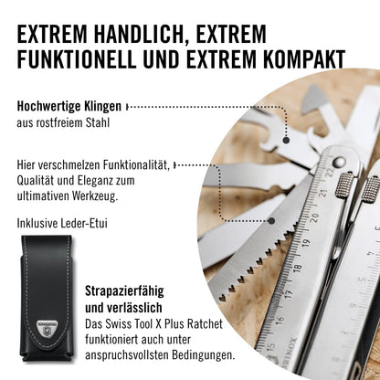 Victorinox Swiss Tool X Plus Ratchet Multitool - Silber