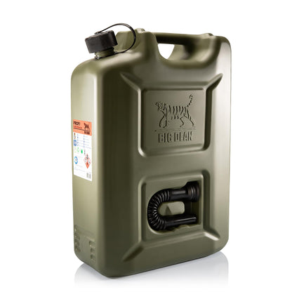 BigDean Benzinkanister 20L Olivgrün – 5er Set mit Ausgiesser