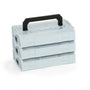 L-BOXX Mini Sortimentskasten 3er Set, blau, mit transparentem Deckel