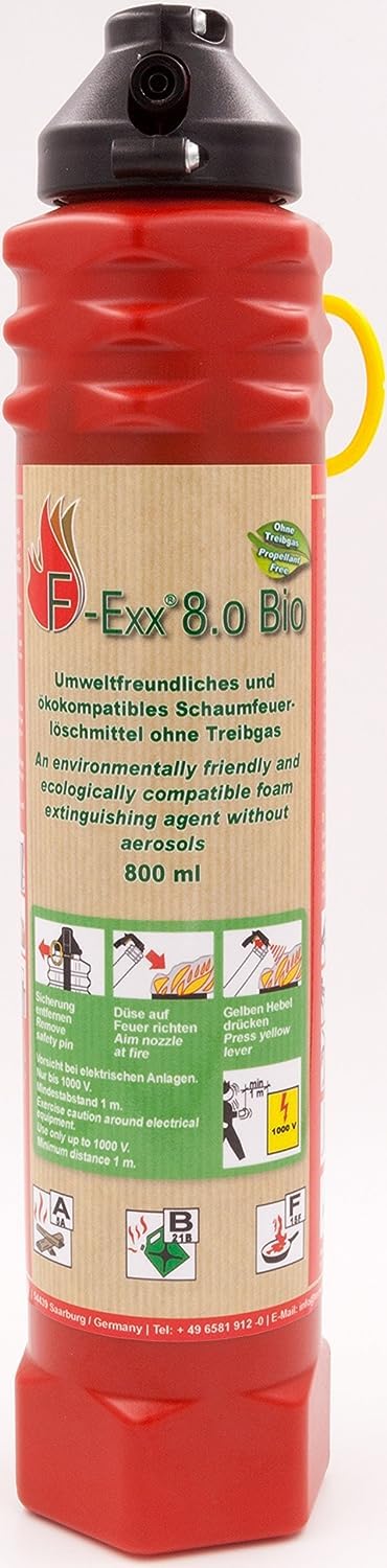 F-Exx 8.0 Bio Feuerlöscher – 3er-Pack inkl. Wandhalterung