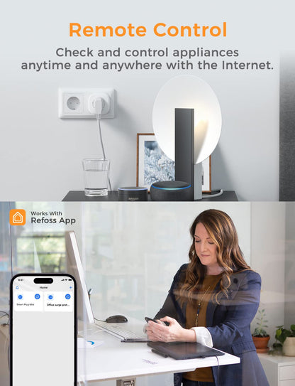 Refoss Smart Plug WLAN - 4er Pack HomeKit, Weiss