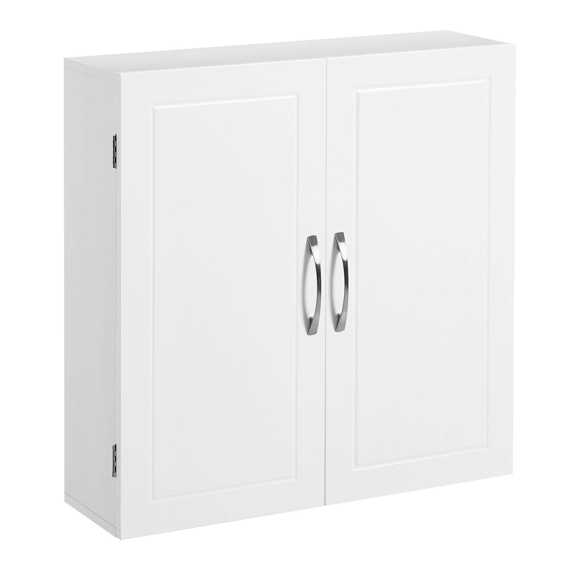 VASAGLE Badezimmerschrank BBC320W01 Wandschrank, verstellbare Ablagen, weiss, für die Wandmontage