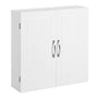 VASAGLE Badezimmerschrank BBC320W01 Wandschrank, verstellbare Ablagen, weiss, für die Wandmontage