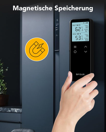 BFOUR BF-80 Fleischthermometer kabellos mit Bluetooth, WLAN, 2 Sonden