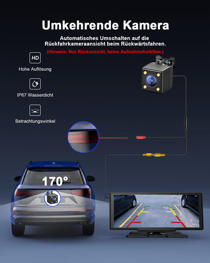 Avylet 8.1" Wireless Carplay Display Android Auto Rückfahrkamera