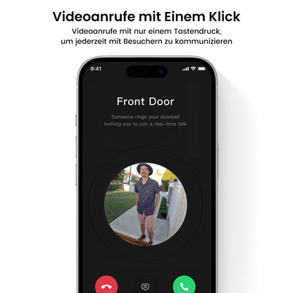 aosu 2K Videotürklingel mit Kamera, kabellos, 170° Weitwinkel